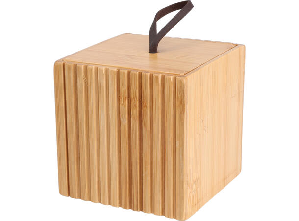 Boks bambus m/skinnstropp 9x9cm FSC 100% 