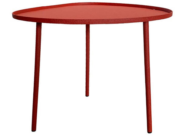 Bord metall emalje rødt 54x49,5x49cm 