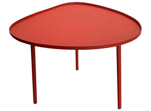 Bord metall emalje rødt 54x49,5x49cm 