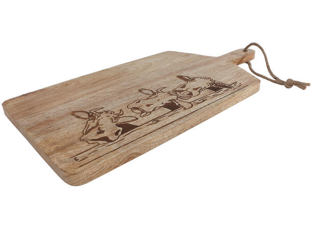 Brett mangotre mønstret ku 50x25x1,5cm 