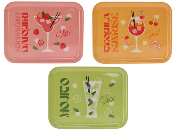 Brett melamin Cocktail 36,5x28,5cm 3ass Forpakning: 6stk 