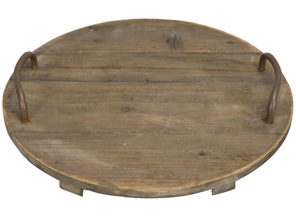 Brett rundt tre m/håndtak 45xH3cm 