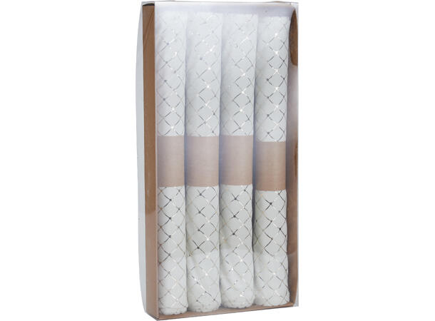 Dekkebrikke krem diamantprint 4stk 30x45cm Velurpolyester 