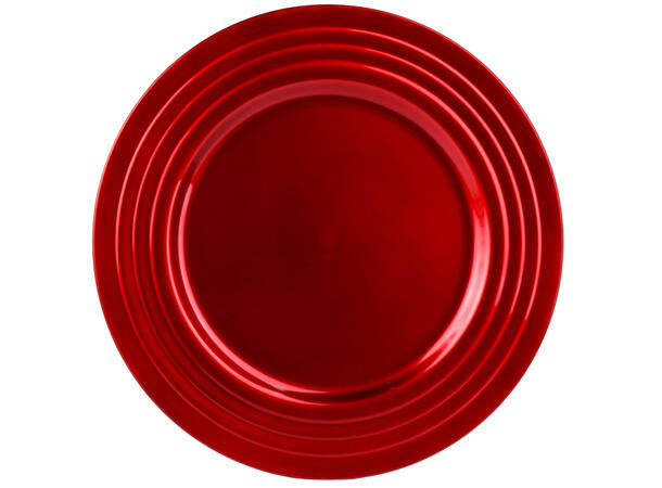 Dekketallerken rød 33cm 