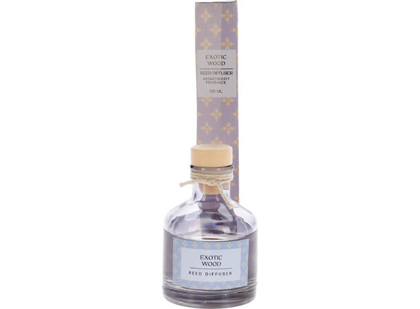 Duftolje 100ml farget glass 9,5 cm 4ass Størrelse med pinner: 7x7x23 cm 