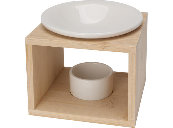 Duftolje brenner tre/keramikk 11x8, 5cm Forpakning 12stk 