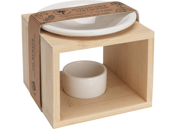 Duftolje brenner tre/keramikk 11x8, 5cm Forpakning 12stk 