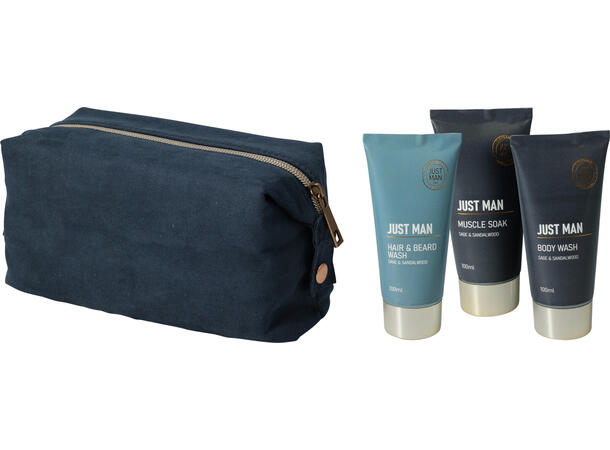 Dusjsett mann m/veske 3 deler Forpk 6 100ml Shower Gel Shampo Loition 