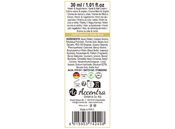 Dusjsåpe 60ml Håndkrem 30ml Display 29stk Vegansk Uten parabenerSLES 
