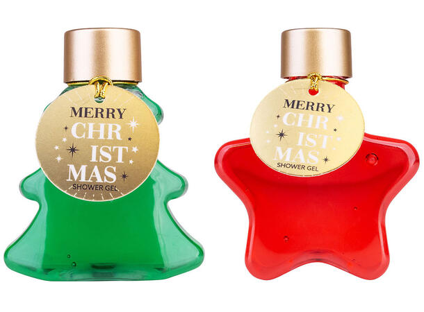 Dusjsåpe juletre stjerne 50ml 2ass Display 30stk Duft: White Tea 