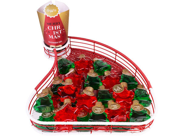 Dusjsåpe juletre stjerne 50ml 2ass Display 30stk Duft: White Tea 