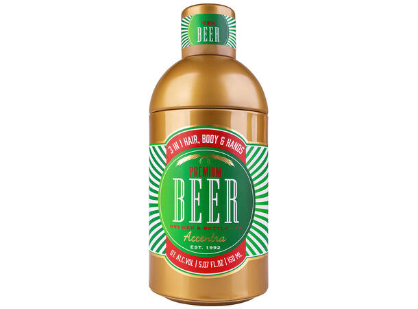 Dusjsåpe og håndsåpe Premium Beer 150ml Vegansk Uten parabener/SLES Metallboks 