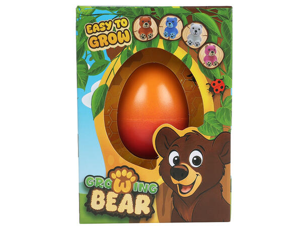 Egg med voksende bamse 6cm 4ass Display 12 stk 
