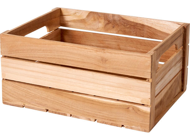 Eske kasse teak sett med 4 stk Fra 20x12,5x8,5 til 28,5x22x13,5cm 