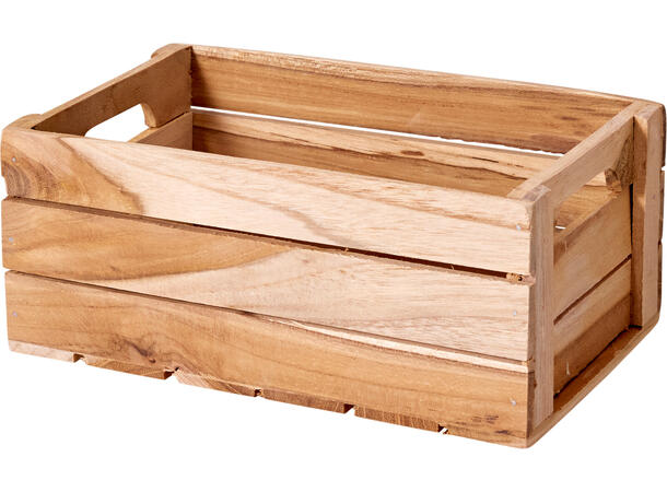 Eske kasse teak sett med 4 stk Fra 20x12,5x8,5 til 28,5x22x13,5cm 