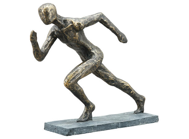 Figur atlet antikkbrun 27x8,4x20cm 