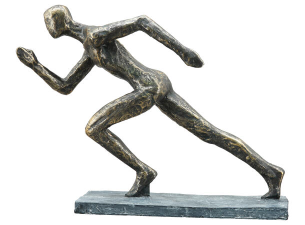 Figur atlet antikkbrun 27x8,4x20cm 