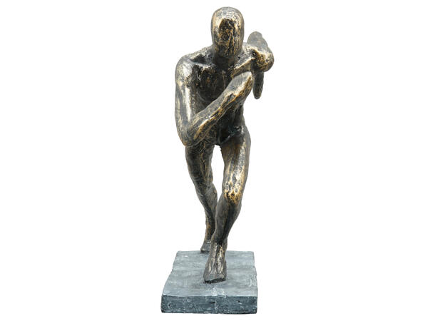 Figur atlet antikkbrun 27x8,4x20cm 