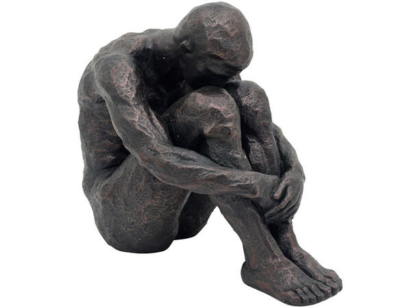 Figur mann sittende antikk 40x23x33,5cm 
