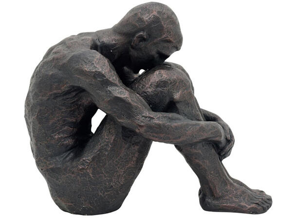 Figur mann sittende antikk 40x23x33,5cm 
