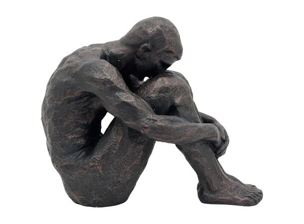 Figur mann sittende antikk 40x23x33,5cm 