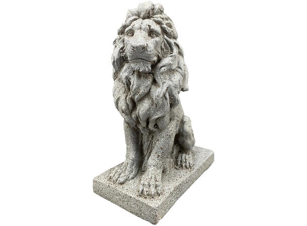 Figur til hage grå løve MGO 18x28x38cm 