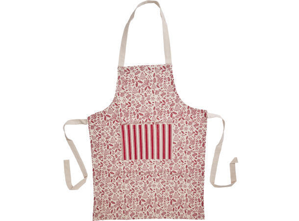 Forkle jul bomull 84x60cm 3ass Rød Grønn Sand 