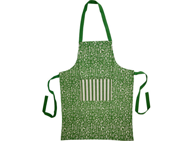 Forkle jul bomull 84x60cm 3ass Rød Grønn Sand 