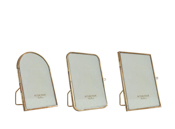 Fotoramme antikk metall 10x15cm 3ass 