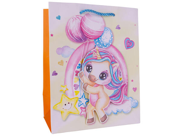Gavepose Unicorn 18x23x10cm 4ass Forpk 12stk 