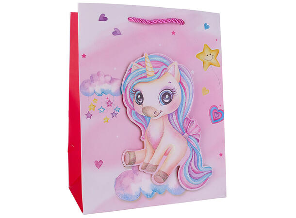 Gavepose Unicorn 18x23x10cm 4ass Forpk 12stk 