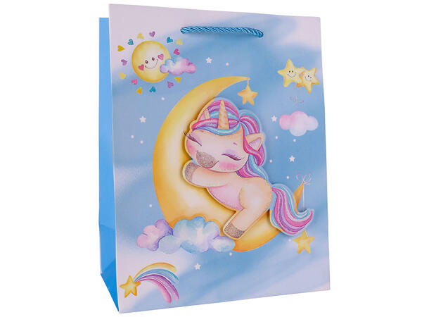 Gavepose Unicorn 18x23x10cm 4ass Forpk 12stk 