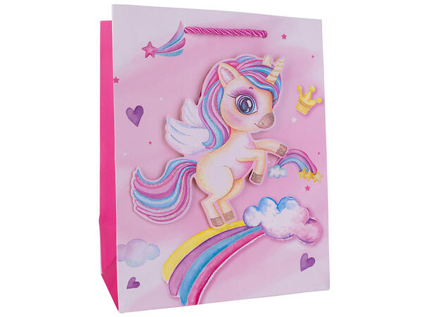 Gavepose Unicorn 18x23x10cm 4ass Forpk 12stk 