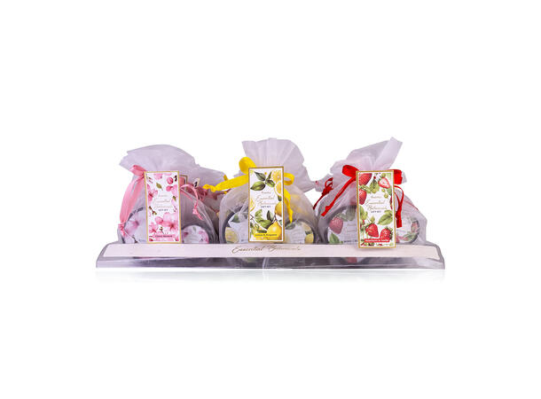 Gavesett pose bodykrem leppepomade 3ass Display 18stk Vegansk Uten m.olje/parab 