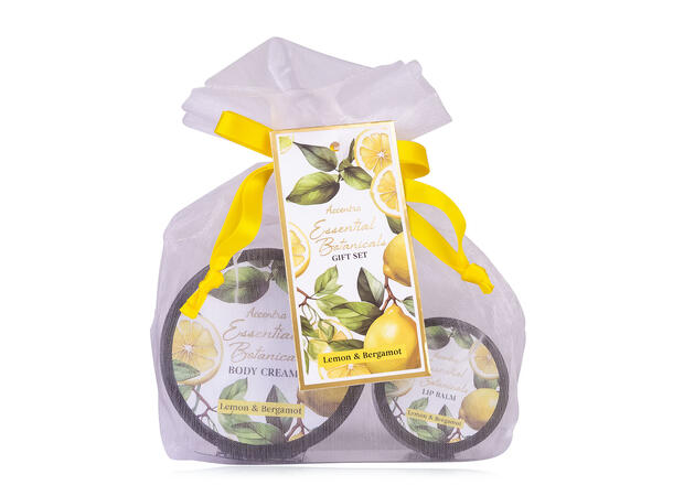 Gavesett pose bodykrem leppepomade 3ass Display 18stk Vegansk Uten m.olje/parab 