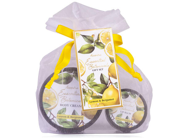 Gavesett pose bodykrem leppepomade 3ass Display 18stk Vegansk Uten m.olje/parab 