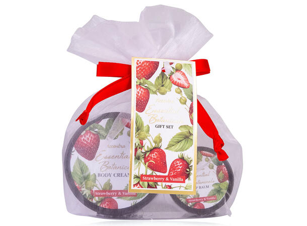 Gavesett pose bodykrem leppepomade 3ass Display 18stk Vegansk Uten m.olje/parab 