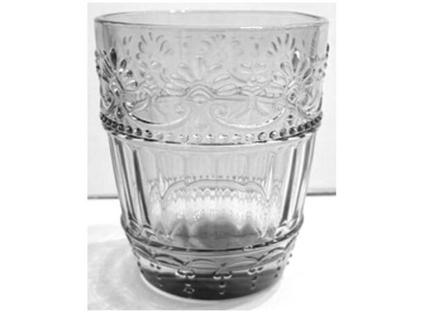 Glass klart mønstret glass 8x10,5cm Verrerie 