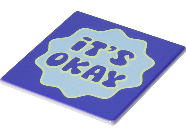 Glassbrikke keramikk 9x9cm 12ass 24stk i display 