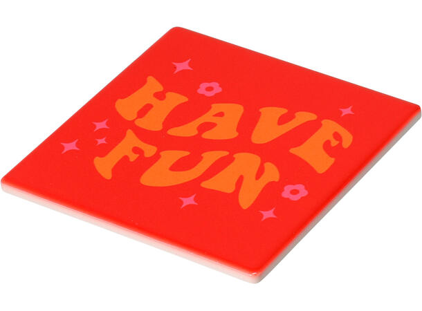 Glassbrikke keramikk 9x9cm 12ass 24stk i display 