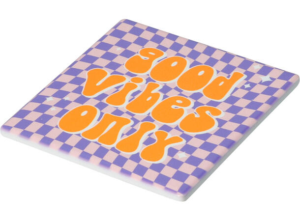 Glassbrikke keramikk 9x9cm 12ass 24stk i display 