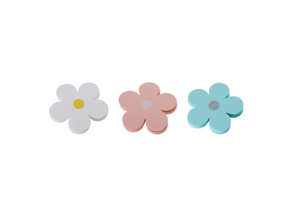 Glassbrikker filt ass blomster 13cm 4stk 