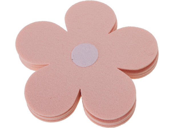 Glassbrikker filt ass blomster 13cm 4stk 