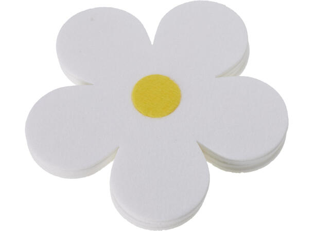 Glassbrikker filt ass blomster 13cm 4stk 
