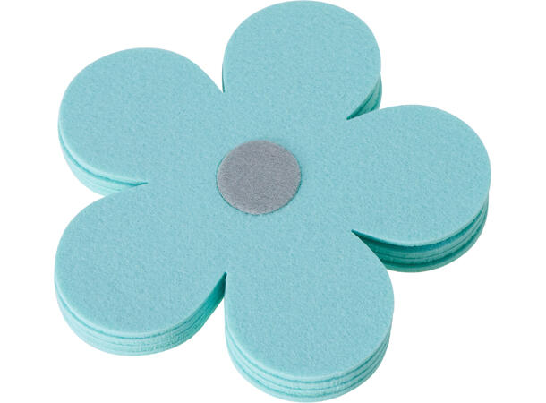 Glassbrikker filt ass blomster 13cm 4stk 