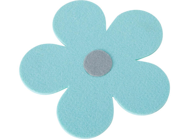 Glassbrikker filt ass blomster 13cm 4stk 