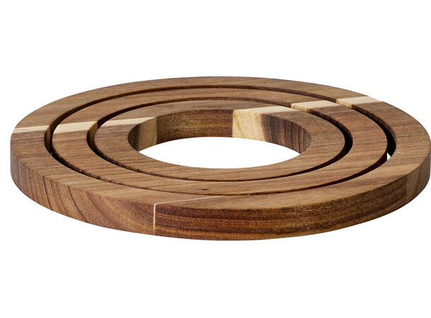 Gryteunderlag akasietre d:12-20cm 3stk 