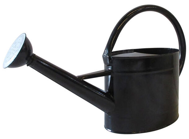 Hagekanne sort metall 42x12x26 cm 