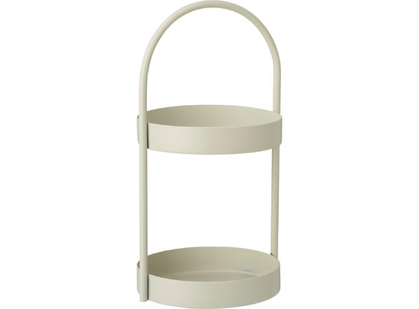 Hylle 2 etg metall ø15xH30cm 3ass 