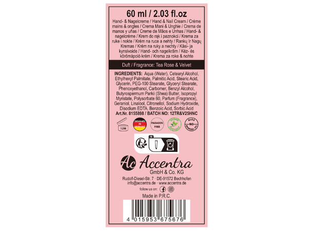 Hånd- og neglkrem 60ml tube 3ass Display 72stk. Vegansk 
